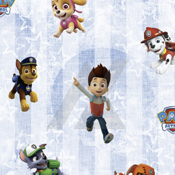 کاغذ دیواری اتاق کودک طرح سگ‌های نگهبان (PAW Patrol) کد GK456